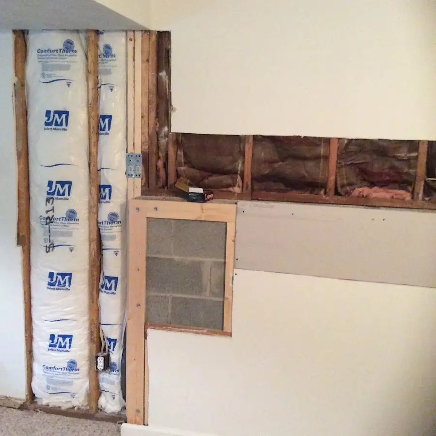 Wall insulation replacement during Odor Removal & Deodorization in East Camden
